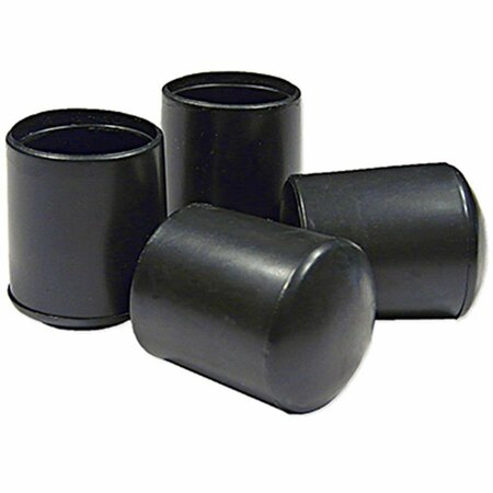 HOMEPAGE 0.75 in. TruGuard Vinyl Leg Tip, Black, 4PK HO3238183